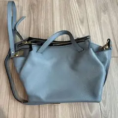 GIANNI CHIARINI 水色 ハンドバッグ 保存袋付き