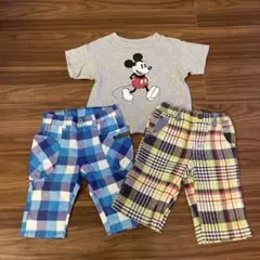 男の子　ディズニー　ミッキー　半袖　Tシャツ　パンツ　セット　100