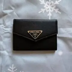 PRADA ブラック 名刺入れ サフィアーノレザー