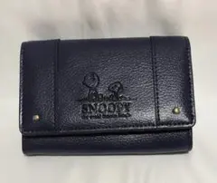 SNOOPY 　ネイビー　ゴールド金具 二つ折り財布