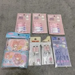 マイメロディ ネームリボン・ミニティッシュ・バンドクリップセット