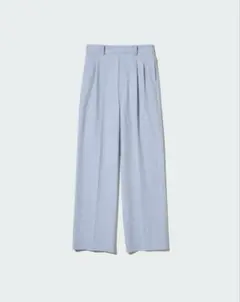 UNIQLO タックワイドパンツ 水色
