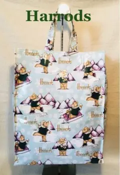 【美品】◎Harrods ハロッズ トートバッグ ベア