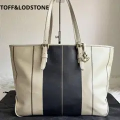 ✨️美品✨️ TOFFu0026LODSTONEトートバッグ ストライプ ブラック