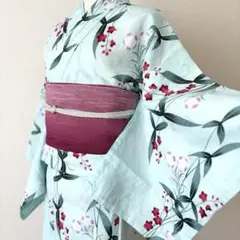 【R.KIKUCHI・リョウコ キクチ】オリジナル浴衣・綿絽・黒グレー R.KIKUCHI・リョウコ キクチ】オリジナル浴衣・綿絽・黒グレー