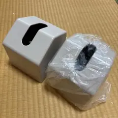 新品あり　コンパクトティッシュケース　2個　ライトグレー