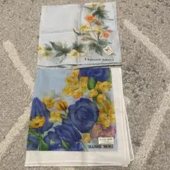 Hanae Mori 花柄ハンカチ2枚セット