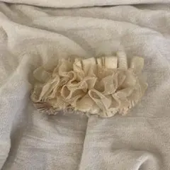 JUNKLOOM ハンドメイドバレッタ　レース　りぼん