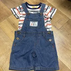 【値下げ】【トーマス】デニムオーバーオール&Tシャツセット