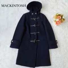 極美品 マッキントッシュ ダッフルコート ロング ネイビー トグル レザー M
