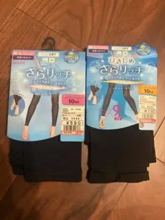 【新品未使用】さらリッチ ATSUGI ひんやり M-L レギンス 2枚セット
