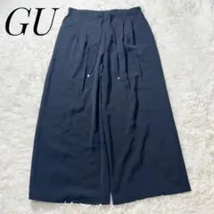 GU ジーユー ドレープ ワイド パンツZ XL