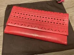美品 ケイトスペード クラッチバッグ リリアンコート パンチング レザー