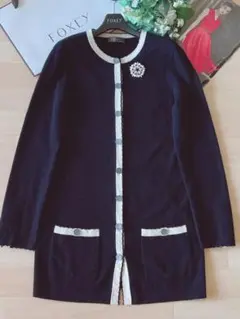 極美品!FOXEYブディックカシミア100%カーディガン 40 Rene
