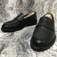 ⭐️美品⭐️　ランウォーク　コインローファー　Uチップ　ブラック　レザー 2025年最新】アシックスランウォーク 素材：本革 ローファーの