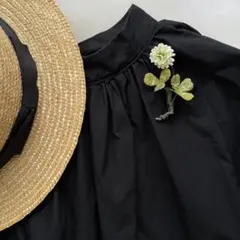 2044 布花 白詰草 ブローチ ハンドメイド