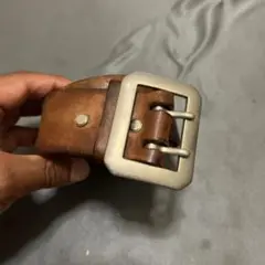 「Vintage」 Joe McCOYダブルピンギャリソンベルト 黒 32インチ THE REAL McCOY'S - リアルマッコイズ ダブルピン ギャリソン
