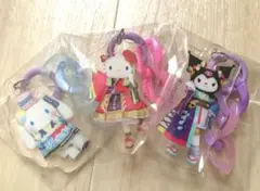 サンリオキャラクターズピューロランドコラボライブキャラじゃらじゃらチャーム 3点