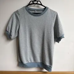 半袖 ライトブルー アイボリー Tシャツ レディース M