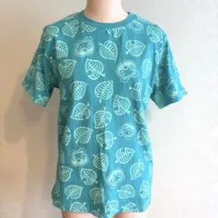 ドウブツノモリ木葉Tシャツ　グリーン　Mサイズ