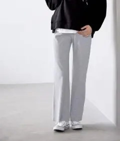 新品タグ付き⭐︎マタニティ フレアパンツ グレー