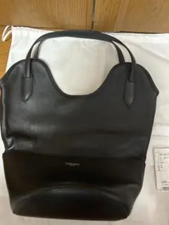 J&MブラックレザートートバッグS