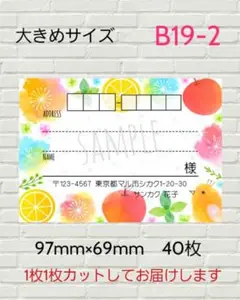 B19-2　宛名シール　大きめサイズ　40枚