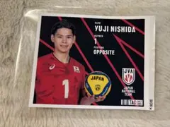 バレーボール男子　日本代表　ラベル缶　ステッカー　西田有志