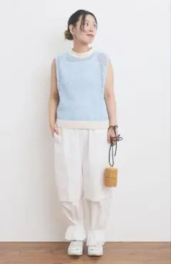ambi.MAX 変形メッシュ編みベスト buoybuoy yuni