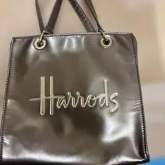 Harrods トートバッグ ブラウンゴールド