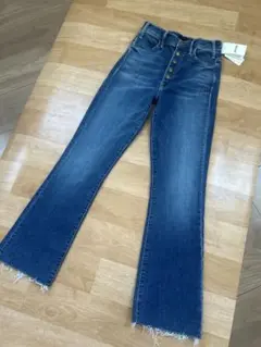 mother HUSTLER SNAP DOWN ANKLE FRAY デニム