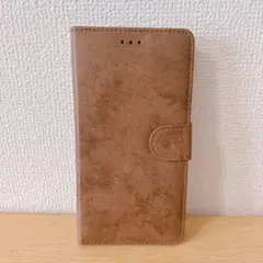 iPhone12proMax ケース 手帳型 マグネット ストラップ付 ブラウン