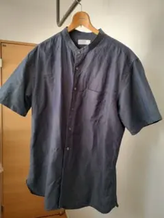 UNIQLO ユニクロ　men's リネンコットンスタンドカラー　シャツ　XL