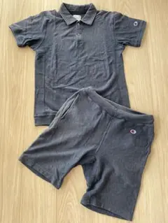 チャンピオン　プレミアムジャージ　ポロシャツ　ショートパンツ　セットアップ