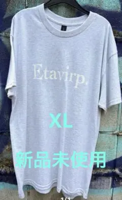 新品未使用 Etavirp Logo T-シャツ Ash × White XL