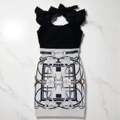 Andy アンディ シックフラワープリント タイトミニキャバドレス