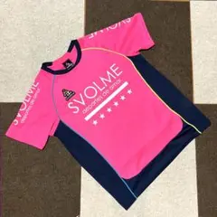 SVOLME 半袖シャツ ピンク・ネイビー　160cm