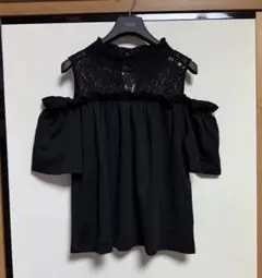 CECIL Mc BEE 花柄 レース オープンショルダー トップス