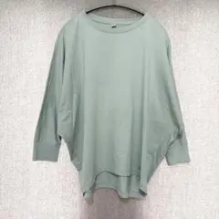 UNIQLO スムースコットンドルマンスリーブT S グリーン 綿100％