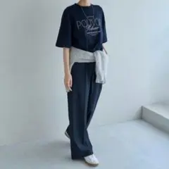アンフィーロ　美品　ワイドパンツ 　イージーパンツ　ストレッチ　洗える