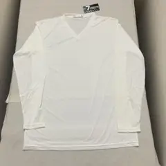 新品 GRATEX シャツ グラテックス 長袖 接触冷感　白　ホワイト　Vネック