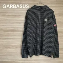 GARBASUS 【L】ブラック×グレー　ハウンドトゥース タートルネック