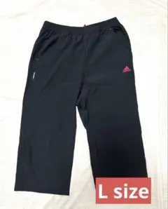 レディース　adidas climacool 黒パンツ　L