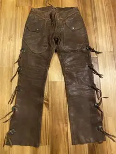 新品タグ付き ラルフローレン ネイティブレザーパンツ