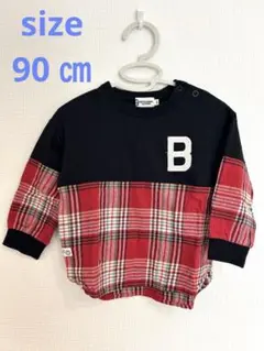 BREEZE チェック柄カットソー
