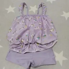 ユニコーン柄 水着 ラベンダー