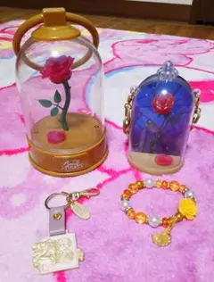 ディズニーランド　美女と野獣　ランタン　スナックケース　キーホルダー　セット売り