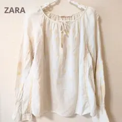 【美品】ザラ　ZARA 刺繍ブラウス　ボヘミアン
