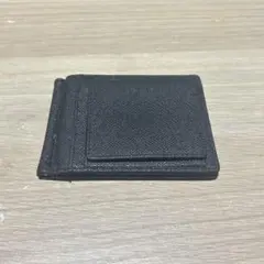 黒いレザーマネークリップ