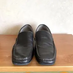 stefanorossi ステファノロッシ　黒のレザー スリッポン